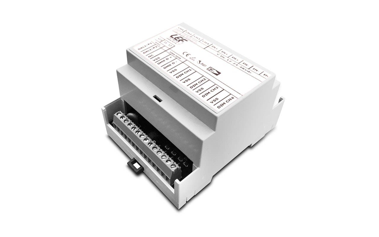 LEF LIGHTING SRL - LEFLECV1248104CH INTER. DIMM. 12-24-48VDC CV 8A 4CH