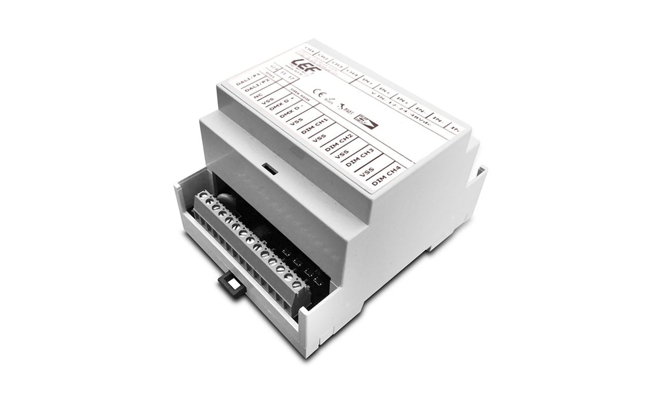 LEF LIGHTING SRL - LEFLECV1248X4CH INTER. DIMM. 12-24-48VDC CV 8A DMX 4CH