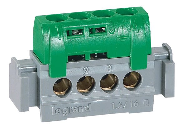 LEGRAND - LEG004830 Klemmenleiste IP 20, grun,4 x 1,5 bis 16