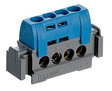 LEGRAND - LEG004840 Klemmenleiste IP 20, blau, -- x 6 bis 2