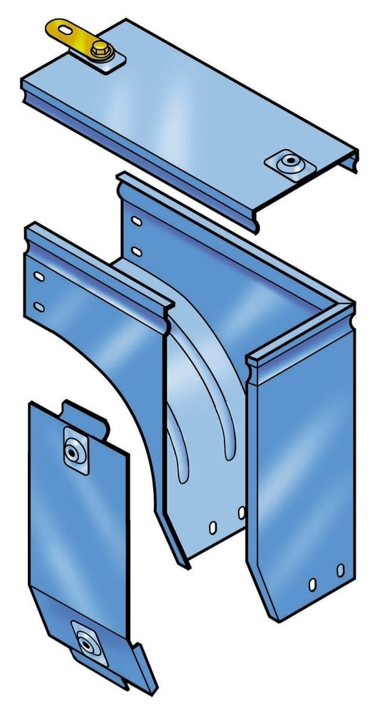LEGRAND - LEG31AYC075Z P31-CURVA SX VAR. PIANO DISCESA 75X75 Z