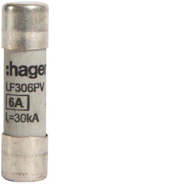 HAGER - HAGLF306PV Sicherung fur PV 10x38 mm 1000V DC 6A
