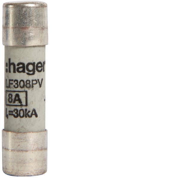 HAGER - HAGLF308PV Sicherung fur PV 10x38 mm 1000V DC 8A