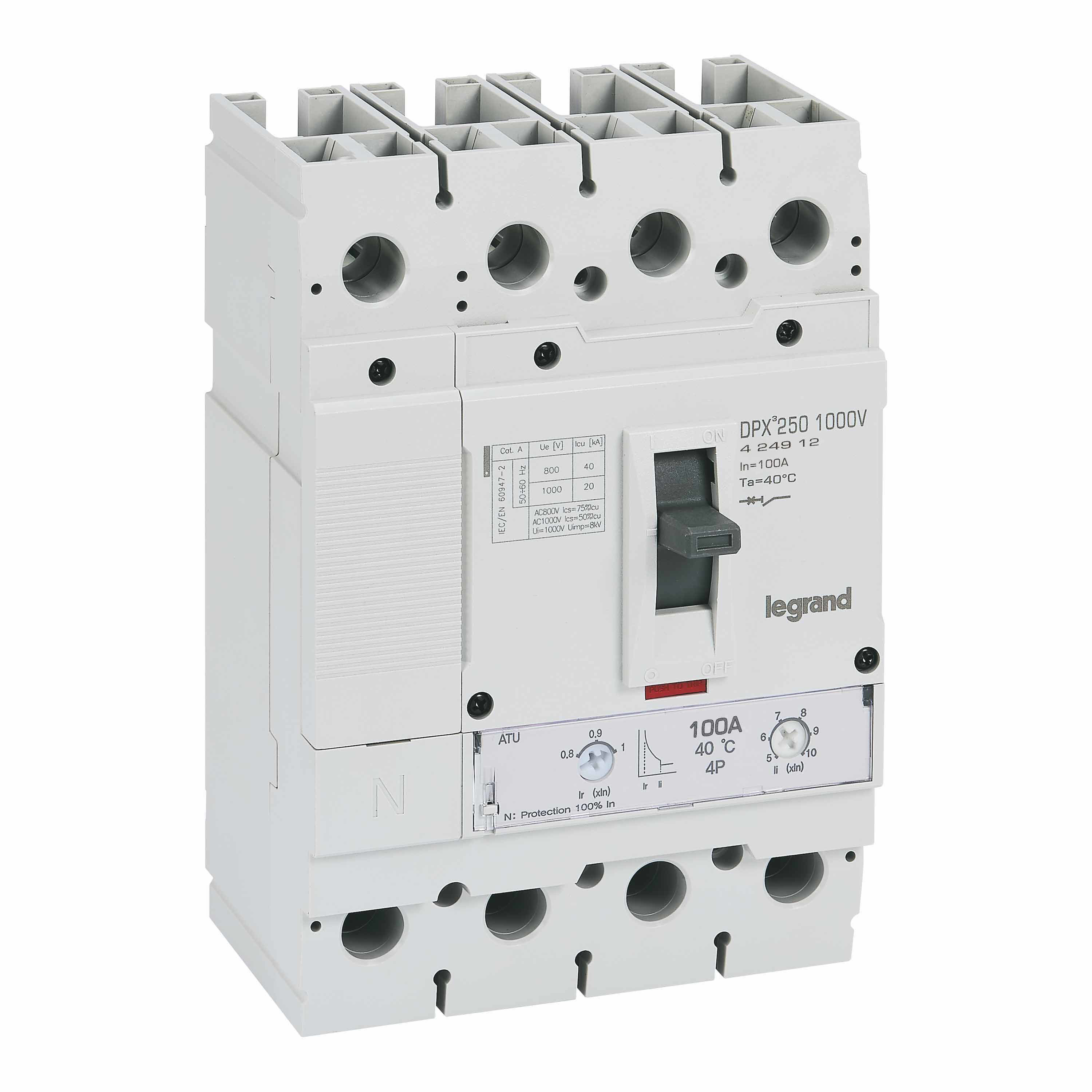 LEGRAND - LEG424912 DPX3 250 1000V, 4P 100A, 20KA