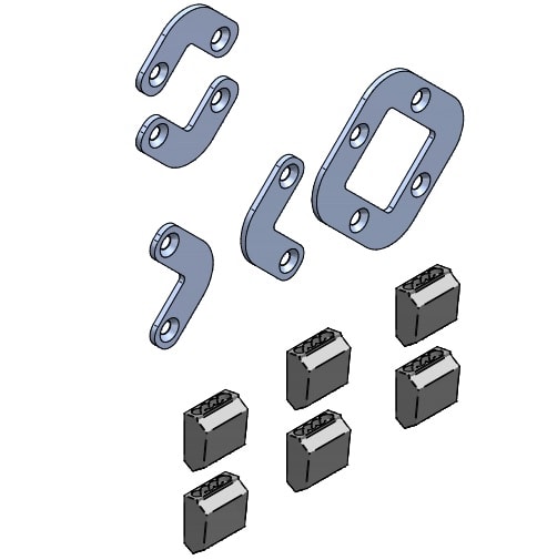 LINEA LIGHT (ILED) - ILDKIT0028 KIT STAFFA MODULARE BEEBO METAL