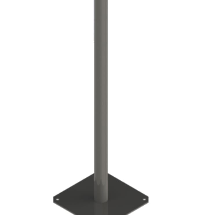 INTERNAZIONALE SRL - LIN1794 PALO ZINCATO CON BASE H200