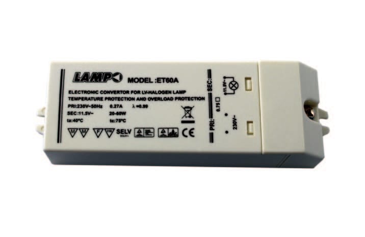 LAMPO LIGHTING TECHN - LMOTLEV60 TRASF. ELETTRONICO 60W 230V-12V