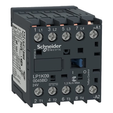 SCHNEIDER ELECTRIC - SNRLP1K090045BD Contattore TeSys LP1-K - 4 poli (4NO) - AC1 440V 20 A - 24 Vcc