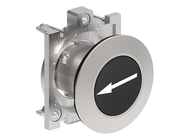 LOVATO - LOVLPFB1142 BLACK FLUSH MET.FILO PUSH-BUTT.RIGH-LEFT