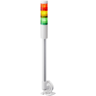 PATLITE EUROPE GMBH - PMHLR4-302QJNW-RYG Torretta, bianco, 2 livelli, 24 V CC, 40 mm, staffa angolare a L, cavo, buzzer