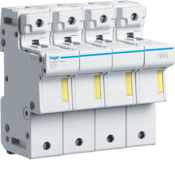 HAGER - HAGLR604 PORTAFUSIB. NONACC. 14X51 3P+N 6M