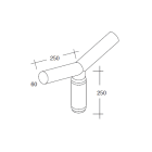 LINEA LIGHT (ILED) - ILD98212 BRACCIO X PALO DOPP.INCL.15°R7035