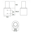 LINEA LIGHT (ILED) - ILD98744 RIDUZIONE PALO D.89 ANTRACITE