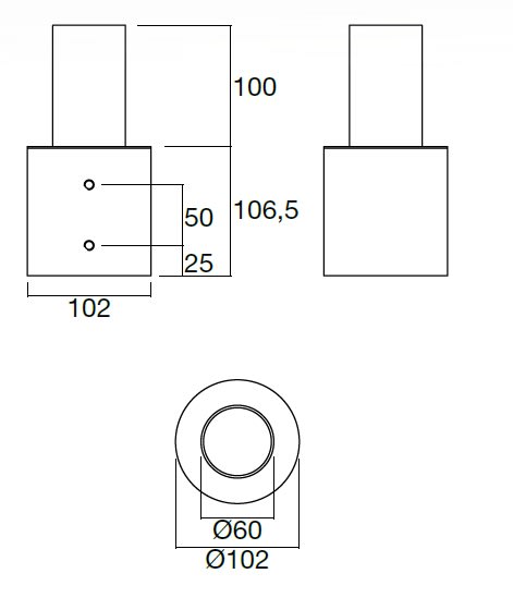 LINEA LIGHT (ILED) - ILD98744 RIDUZIONE PALO D.89 ANTRACITE