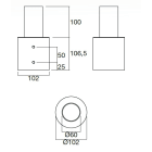 LINEA LIGHT (ILED) - ILD98744 RIDUZIONE PALO D.89 ANTRACITE