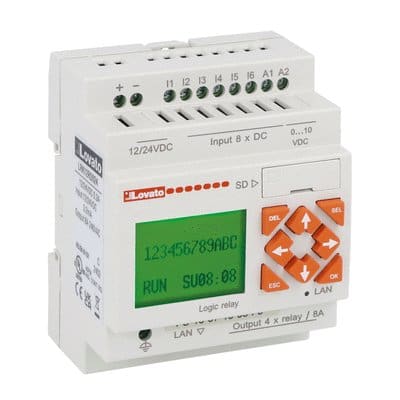 LOVATO - LOVLRK12RD024 RELE PROGR. 8I/4O 12-24VDC ETHERNET