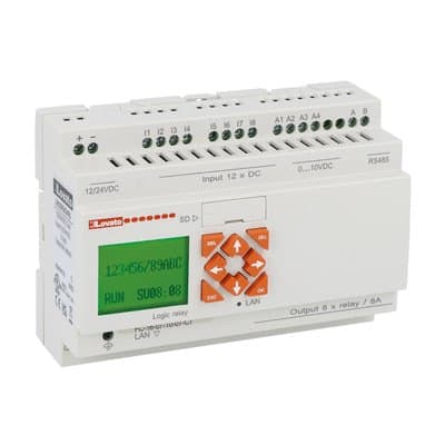 LOVATO - LOVLRK20RD024RS RELE PROGR. 12I/8O 12-24VDC ETH.+RS485