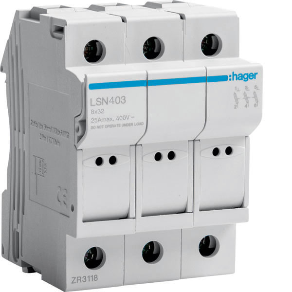 HAGER - HAGLSN403 Sicherungselement 3P 25A L32 3PLE