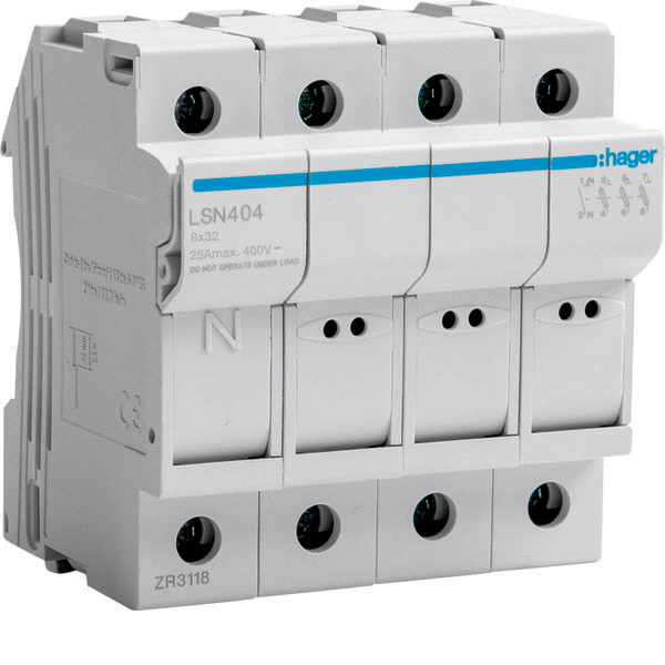 HAGER - HAGLSN404 Sicherungselement 3P+N 25A L32 4M