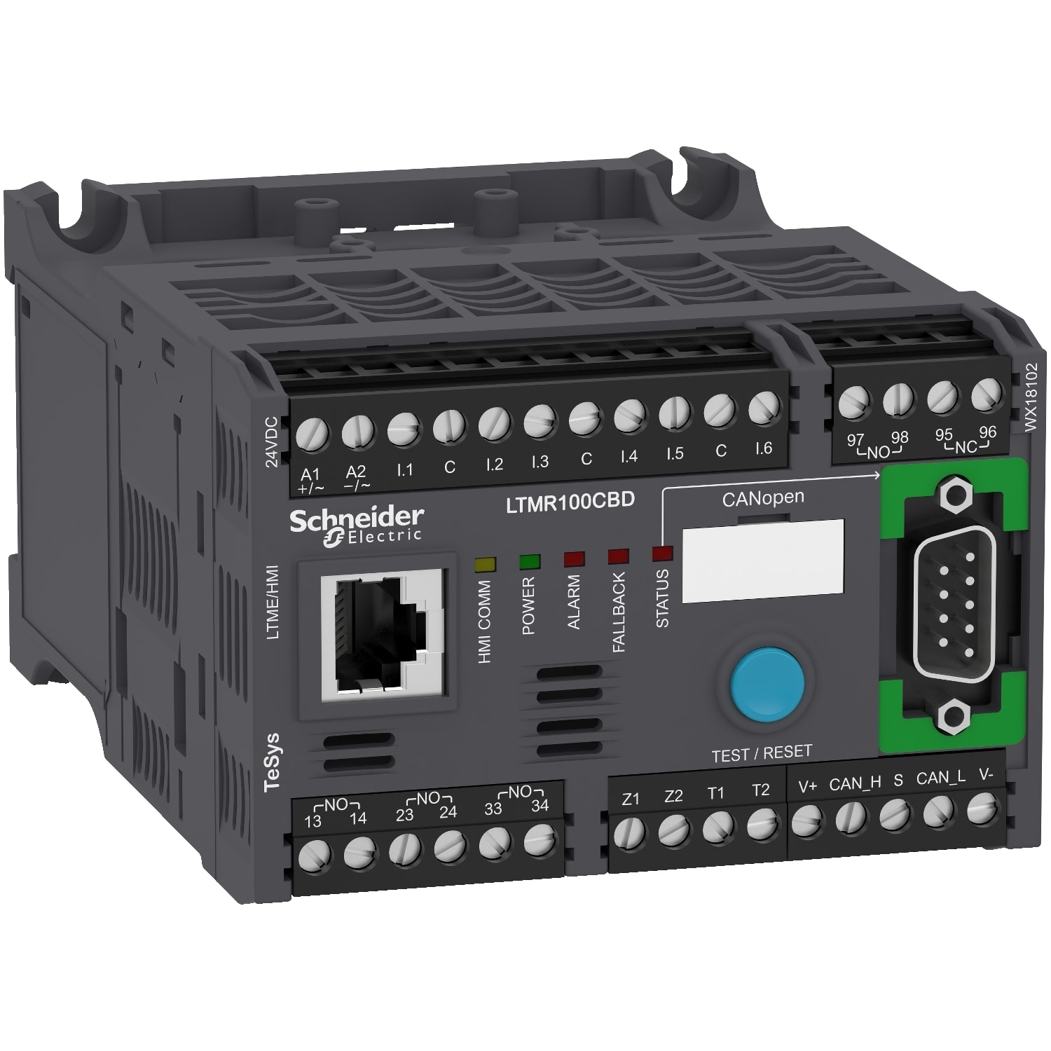 SCHNEIDER ELECTRIC - SNRLTMR100CBD Controllore per motori LTMR TeSys T - 24 Vcc 100 A per CANopen