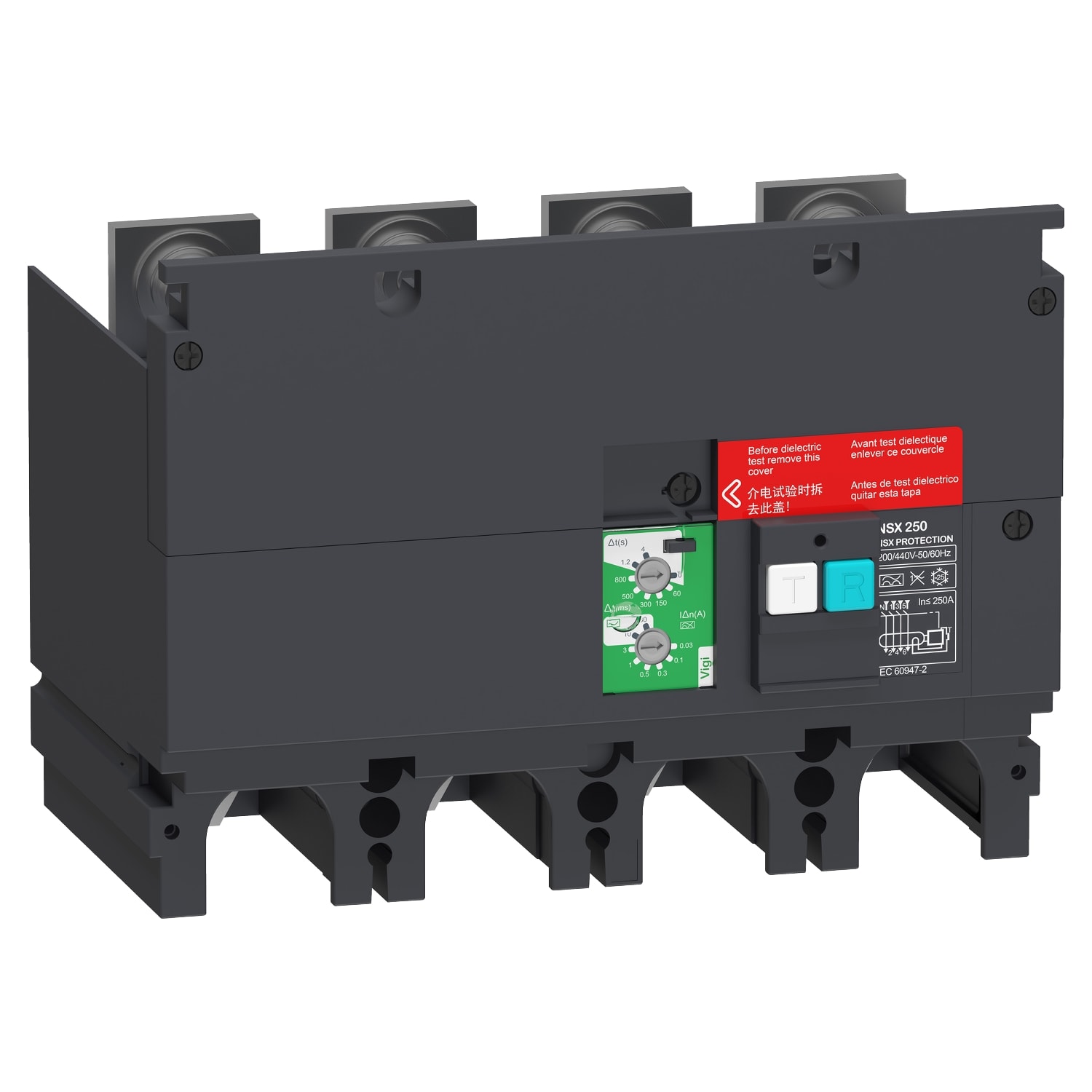 SCHNEIDER ELECTRIC - SNRLV429493 Modulo di protezione aggiuntivo per correnti differenziali VigiPacT, ComPacT NSX 250, da 200 VAC a 440 VAC, da 30 mA a 30 A, 4 poli