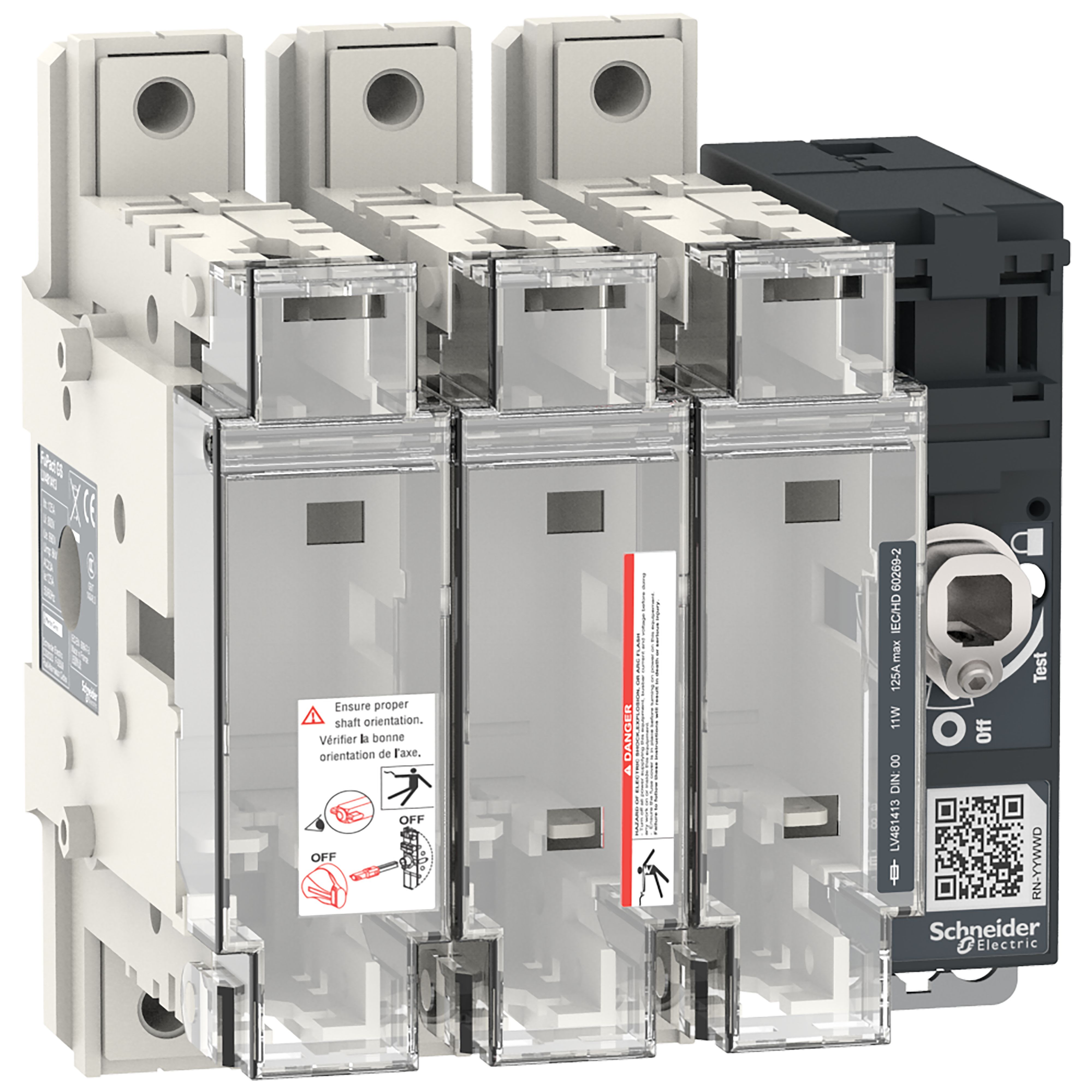 SCHNEIDER ELECTRIC - SNRLV481413 FUPACTGS DIN125/00 3P MAN. FRONT/LAT
