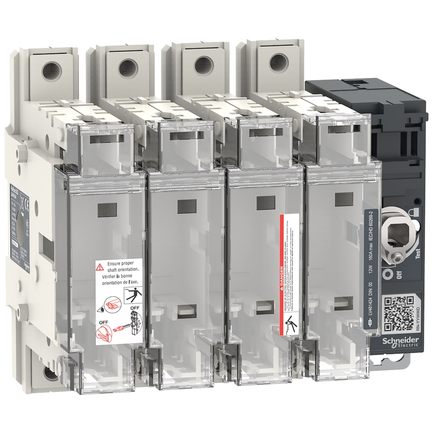 SCHNEIDER ELECTRIC - SNRLV481424 FUPACTGS DIN160/00 4P MAN. FRONT/LAT