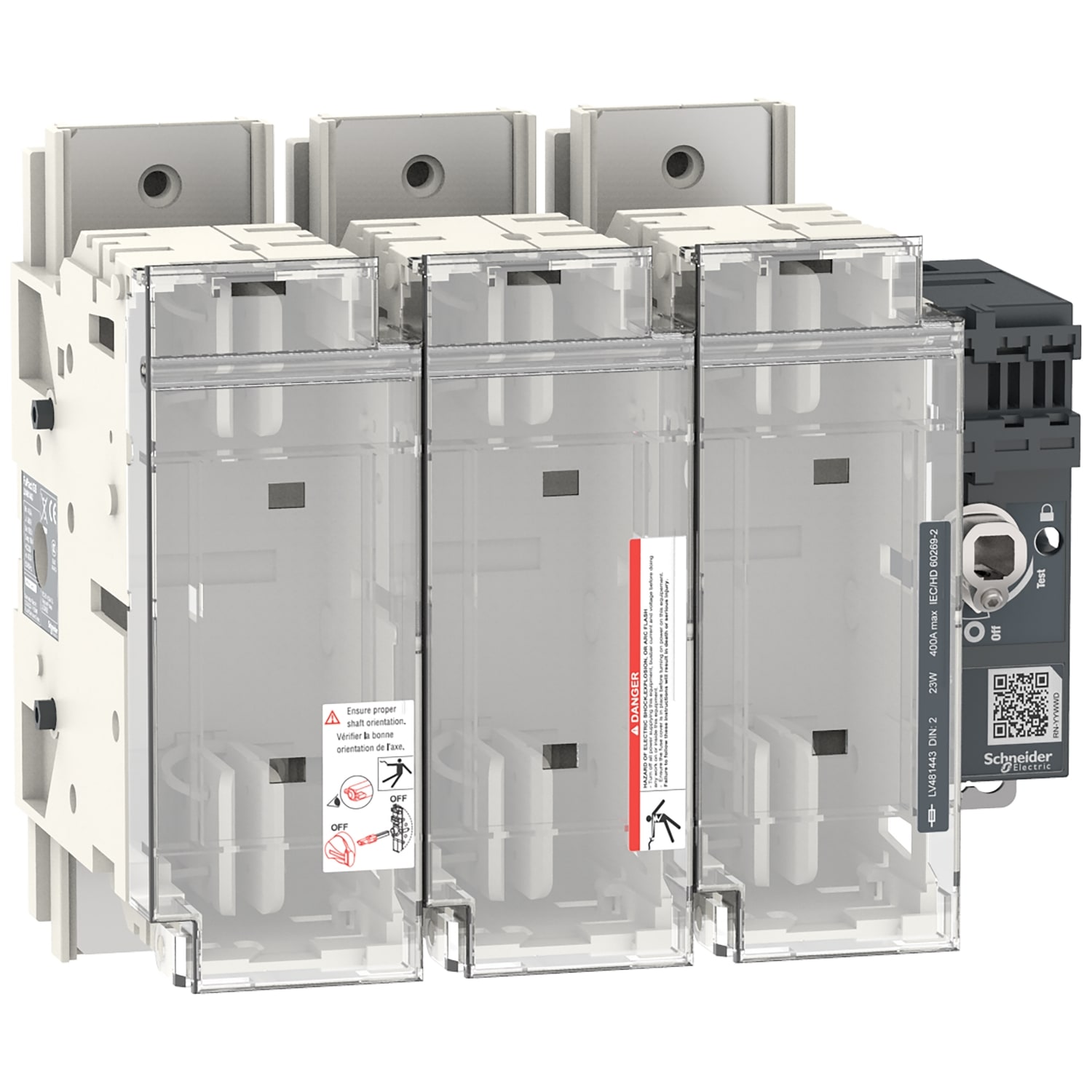 SCHNEIDER ELECTRIC - SNRLV481443 FUPACTGS DIN400/2 3P MAN. FRONT/LAT