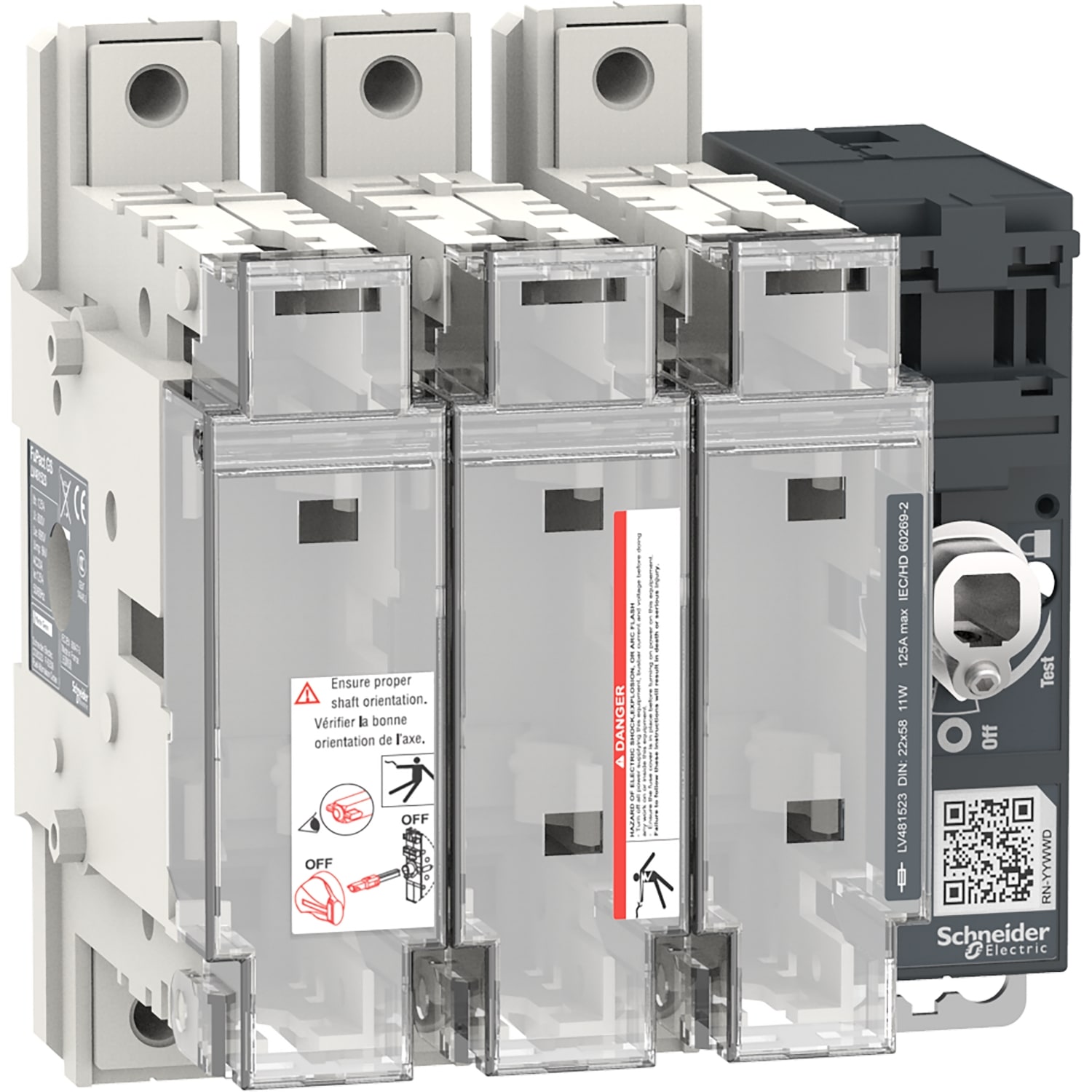SCHNEIDER ELECTRIC - SNRLV481523 FUPACTGS NFC125 3P 22*58 MAN. FRONT/LAT