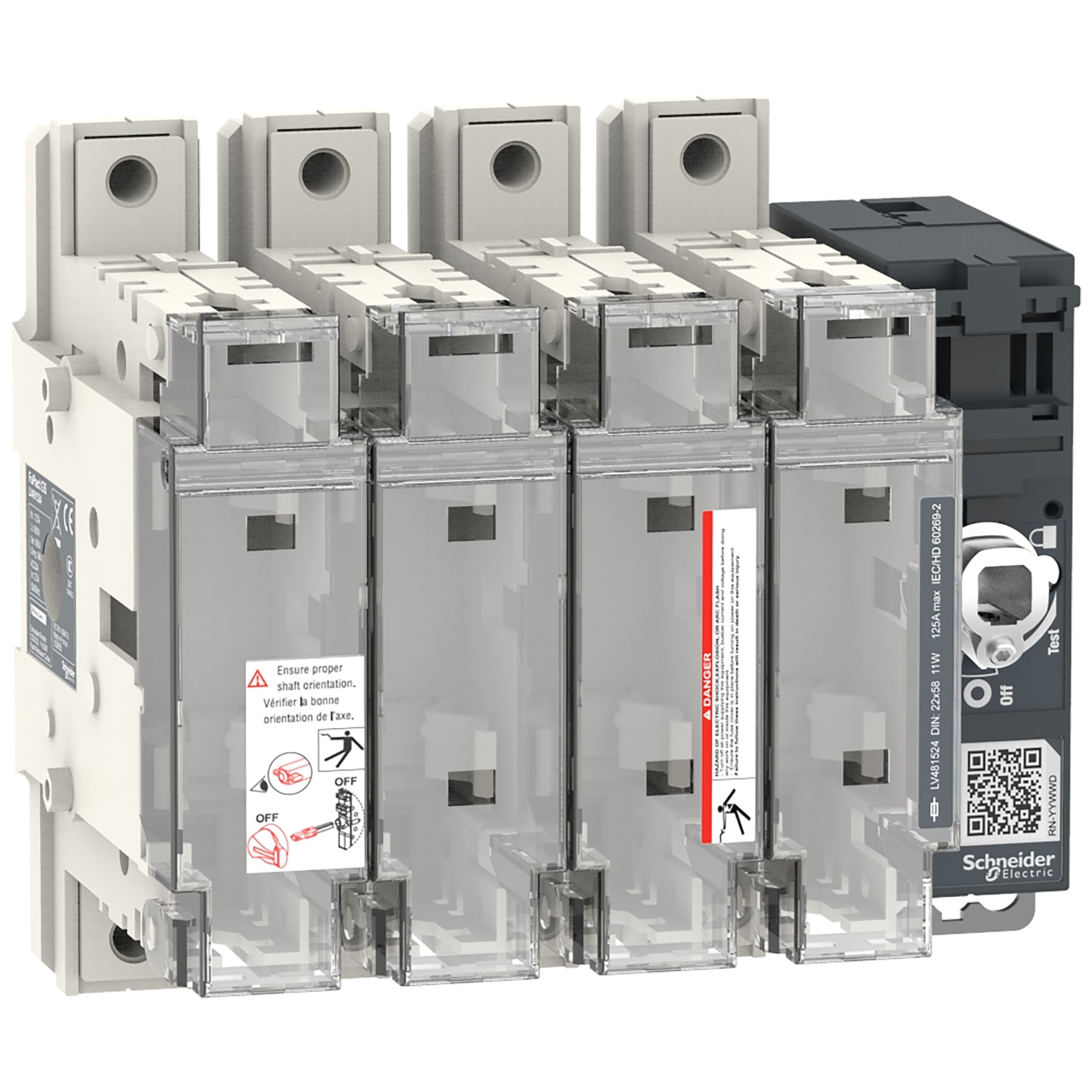 SCHNEIDER ELECTRIC - SNRLV481524 FUPACTGS NFC125 4P 22*58 MAN. FRONT/LAT