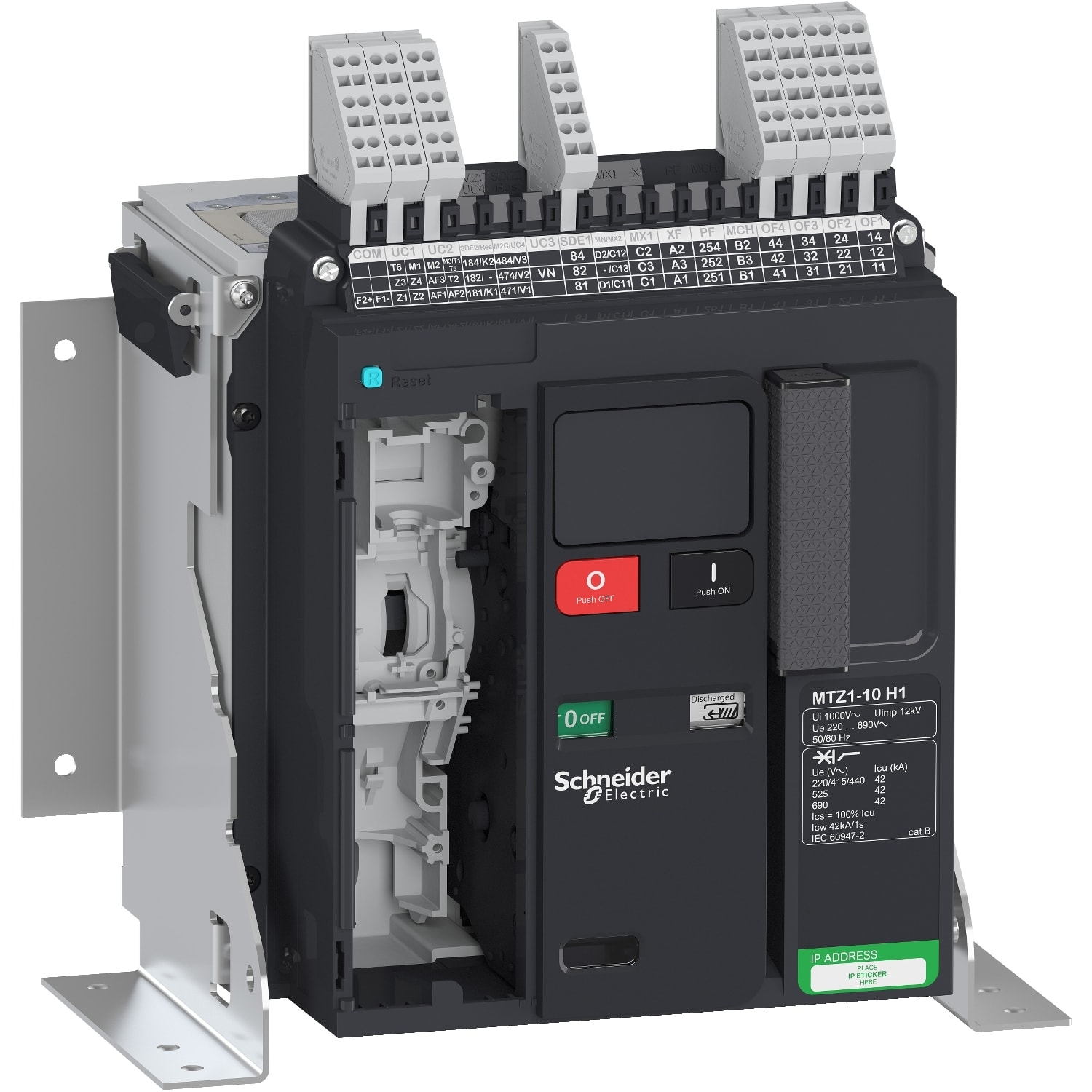 SCHNEIDER ELECTRIC - SNRLV847130 MTZ1 10 H1 3P FISSO SENZA MICROLOGIC