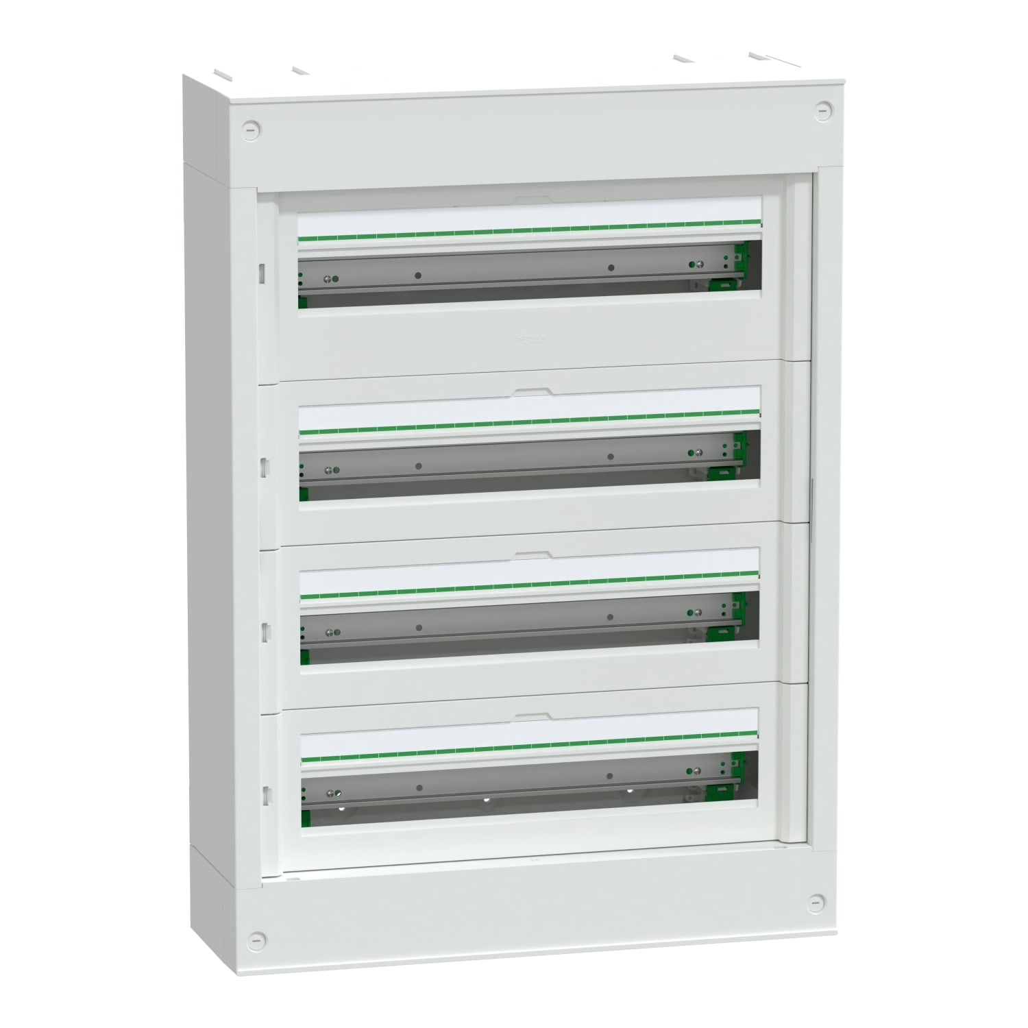 SCHNEIDER ELECTRIC - SNRLVSST424 Centralino per apparecchi modulari, PrismaSeT S, parete, 4 x 24 moduli, 1 morsettiera di terra, senza porta