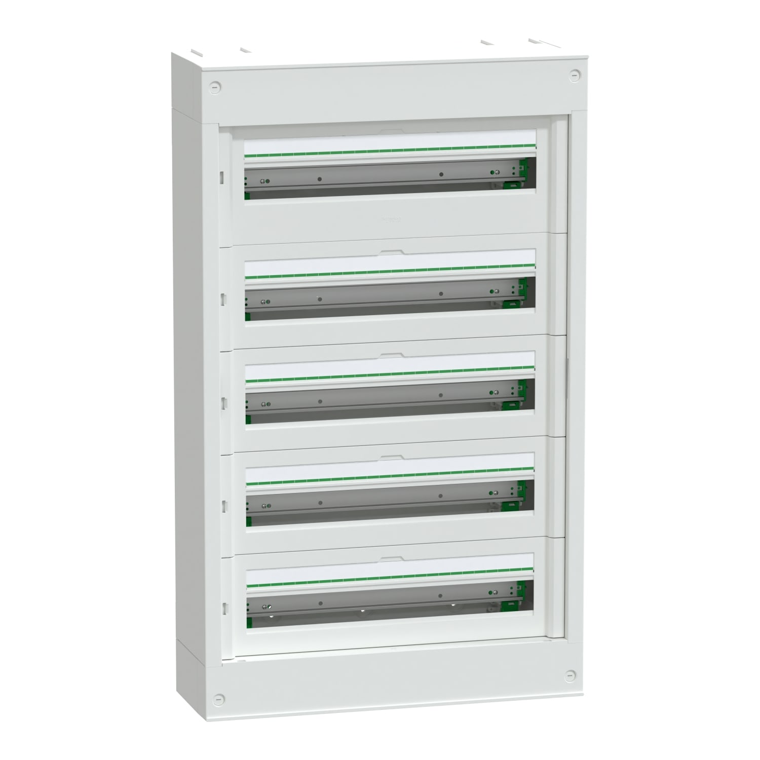 SCHNEIDER ELECTRIC - SNRLVSST524 Centralino per apparecchi modulari, PrismaSeT S, parete, 5 x 24 moduli, 1 morsettiera di terra, senza porta
