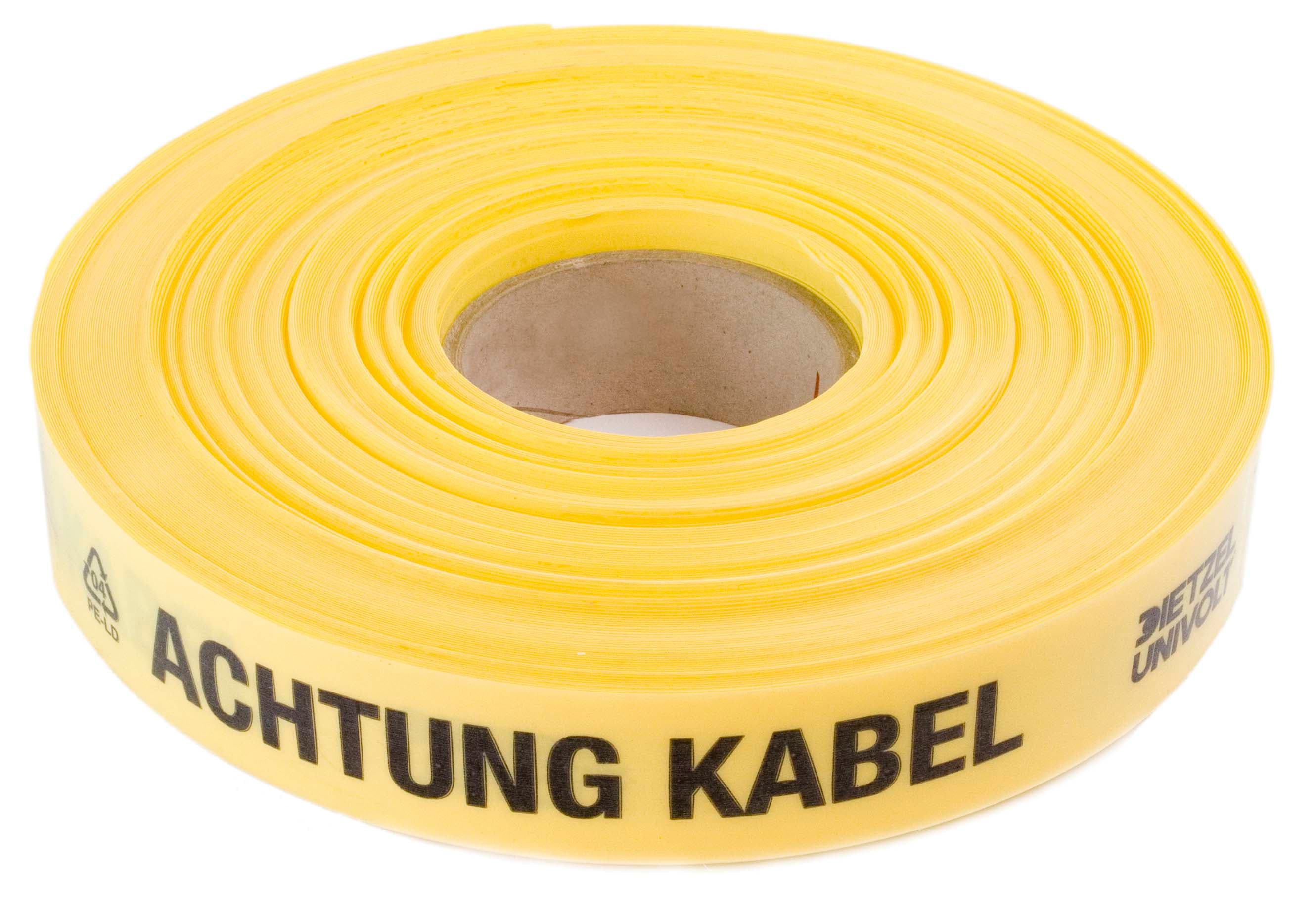 DIETZEL - DIE002192 PE-Leitungswarnband, 40x0,15 mm, -ACHTUN
