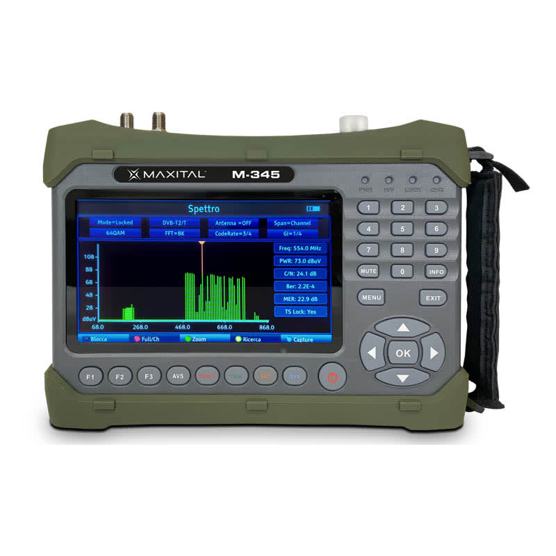 FTE MAXIMAL ITALIA S - FTEM-345 M-345 MISURATORE DVBS2/T2 H265 10BIT.