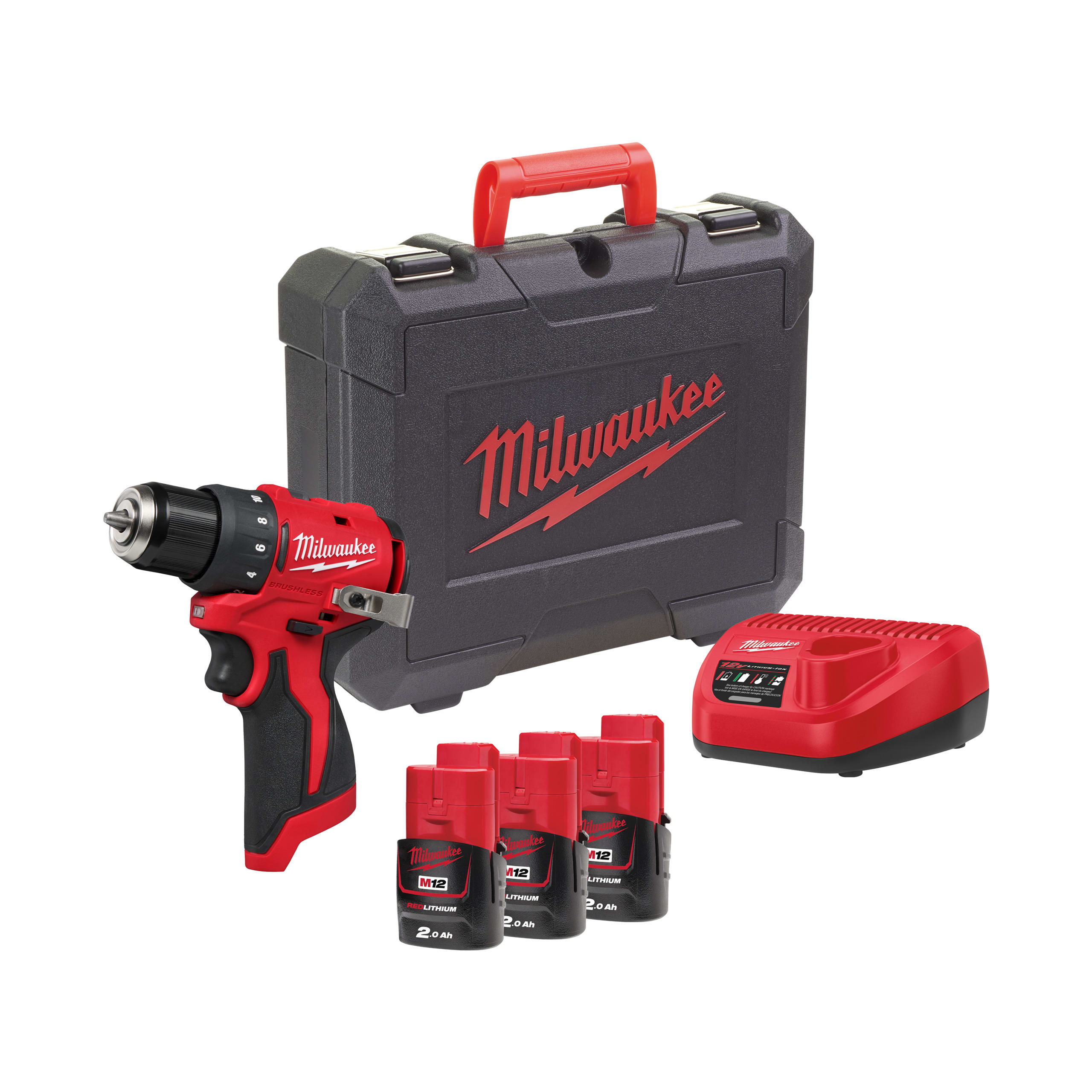 MILWAUKEE - AEG - COP4933499685 M12 BLDDRC-203C / Trapano M12 3 batterie