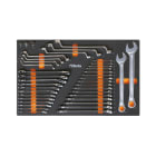 BM SPA - BMM024500025 Modulo morbido chiavi combinate, chiavi combinate a cricchetto con adattatori e chiavi doppie curve