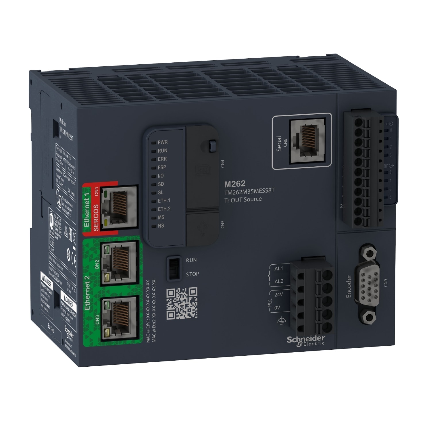SCHNEIDER ELECTRIC - SNRTM262M35MESS8T CPU MOTION CTRL M262 3NS/INST 16 AXETHS3