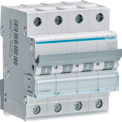 HAGER BOCCHIOTTI - HBZMCN440 INTERR. AUTOM.4P 40A 6 KA C 4M