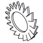 DIETZEL - DIE077603 FAcherscheibe, A 6,4 mm, galvanisch ve