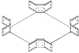 DIETZEL - DIE078672 Rinnenkreuzung, 300x110 mm, inkl. 8x KLR