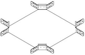 DIETZEL - DIE078689 Rinnenkreuzung, 200x60 mm, inkl. 4x KLR