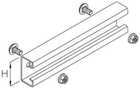 DIETZEL - DIE078875 Sprosse, leicht, 203x40 mm, inkl. 2x SES