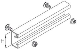 DIETZEL - DIE078878 Sprosse, leicht, 493x40 mm, inkl. 2x SES
