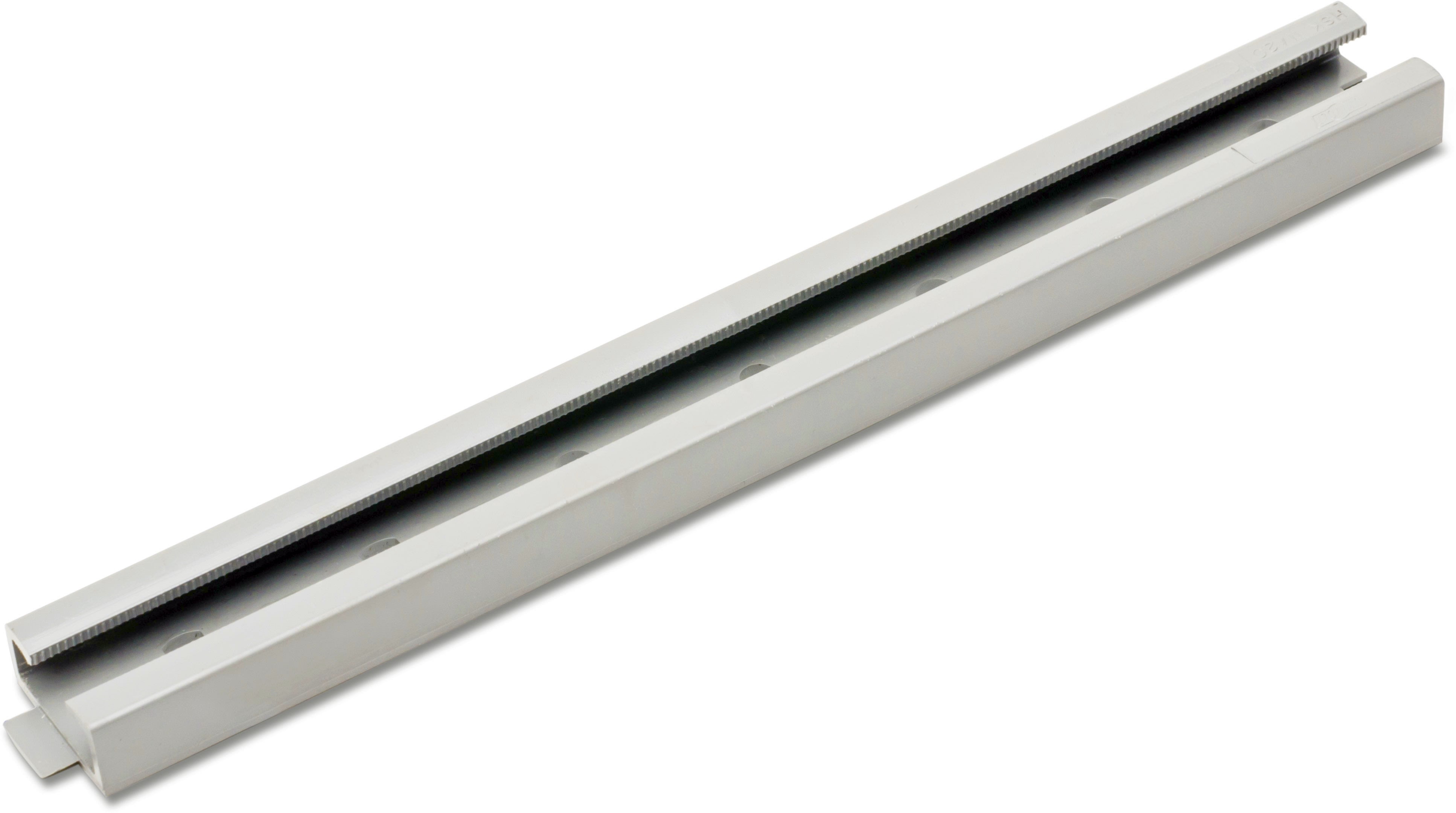 DIETZEL - DIE000288 PVC-Klemmschiene, gelocht, grau, 200 mm
