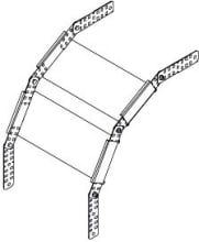 DIETZEL - DIE056925 Rinnenvertikalbogen, 400x60x300 mm, inkl