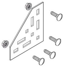 DIETZEL - DIE043502 Knotenblech, inkl. Schrauben+Mutter, tau