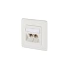 Metz - MEZ1309121002-E E-DATmodul Datendose Kat.6A 2xRJ45 UP RA
