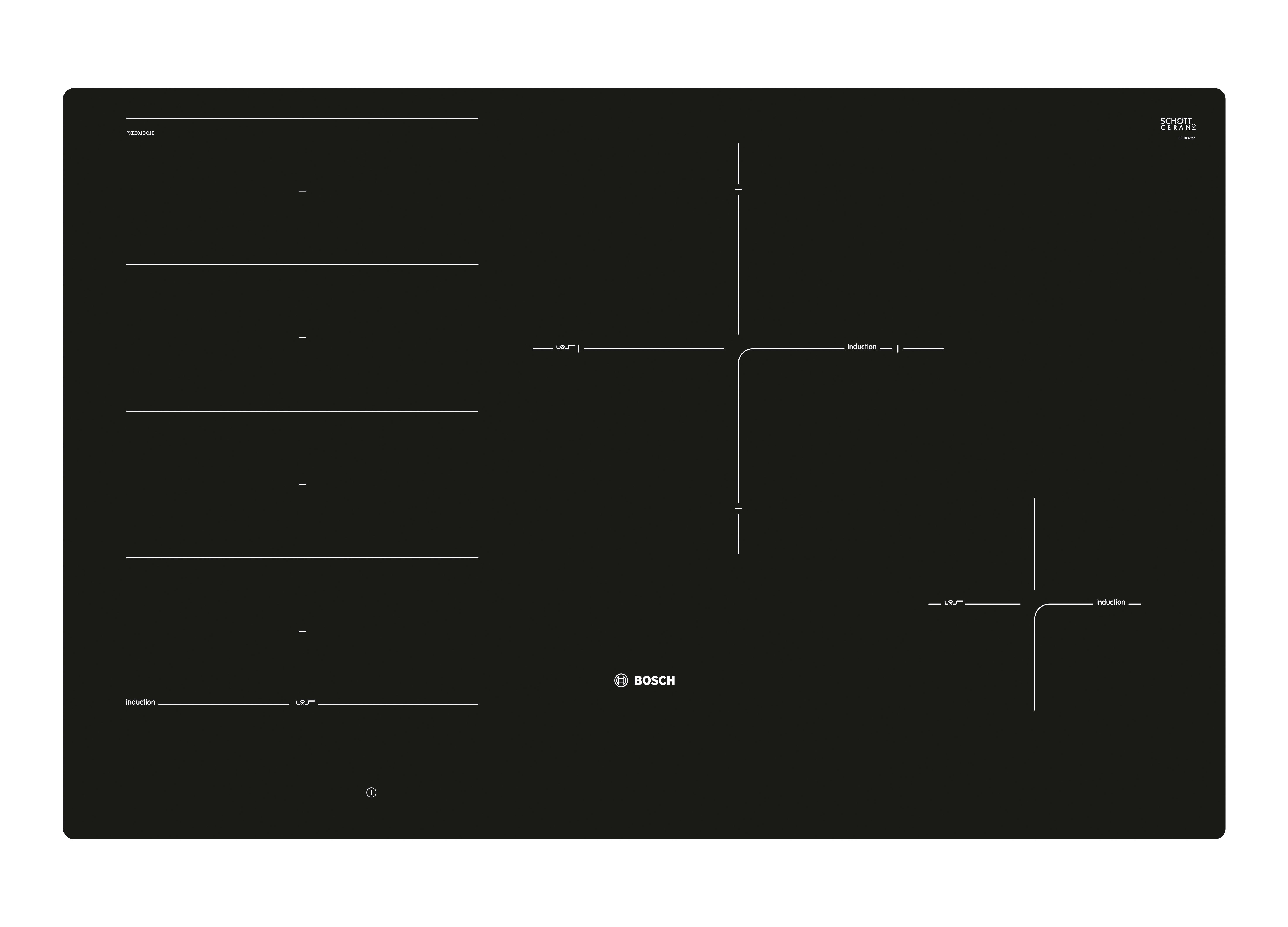 BOSCH ROBERT - BOSPXE801DC1E Glaskeramik Kochstelle,80cm,1xFlex,4xInd