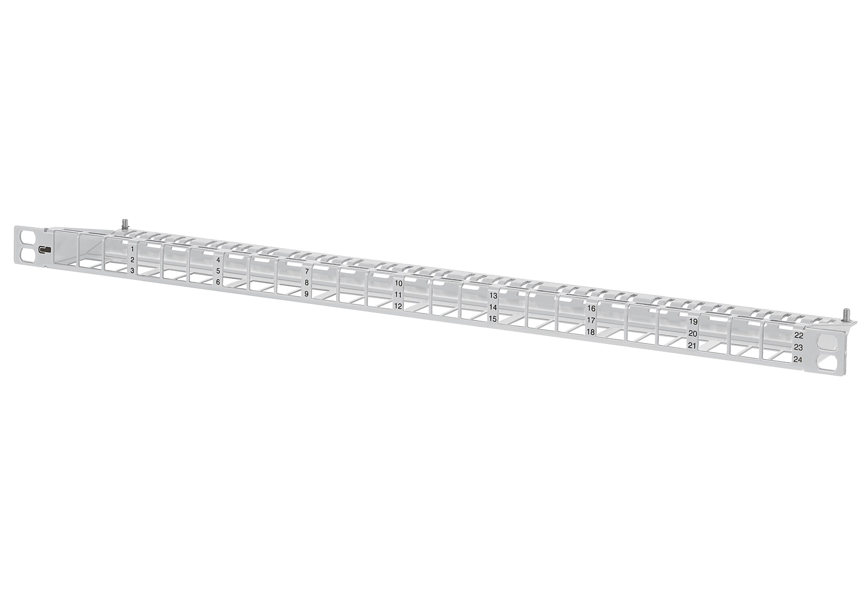 Metz - MEZ130925-GRKE Patchpanel 19'' 24Port 0,5HE leer grau R